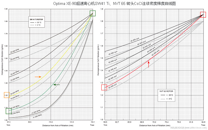 Optima XE-100_Optima XE-90_Optima XPN-100_Optima XPN-90_Optima XPN-80 超速離心機(jī)NVT 65近垂直轉(zhuǎn)頭 SW41 Ti水平轉(zhuǎn)頭CsCl連續(xù)密度梯度曲線.jpg